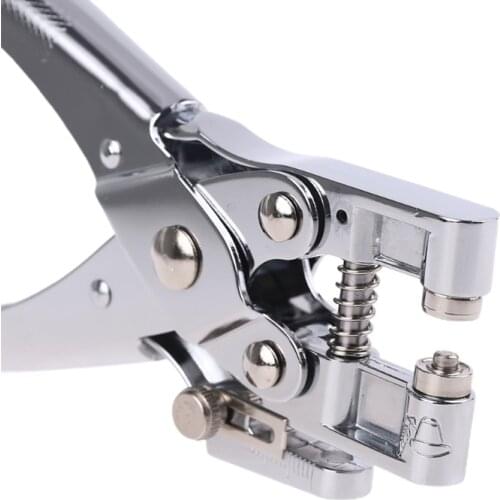 Stainless Steel Hole Puncher Notebook Paper Scrapbook Card Cutter Heavy Duty 2 in 1 Garment Eyelet Leather Belt Plier 652E