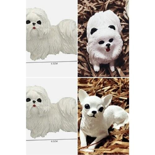 Chihuahua Pomeranian Shih Tzu Aromatherapy Plaster Decoration Mold Silicone Chocolate Mousse Cake Decoration Mould