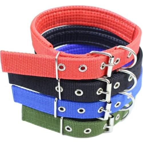 Adjustable Nylon Buckles Puppy Cats Collar Simple Solid Color Supplies For Small Pets Practical Classic Dogs Collars Accessories