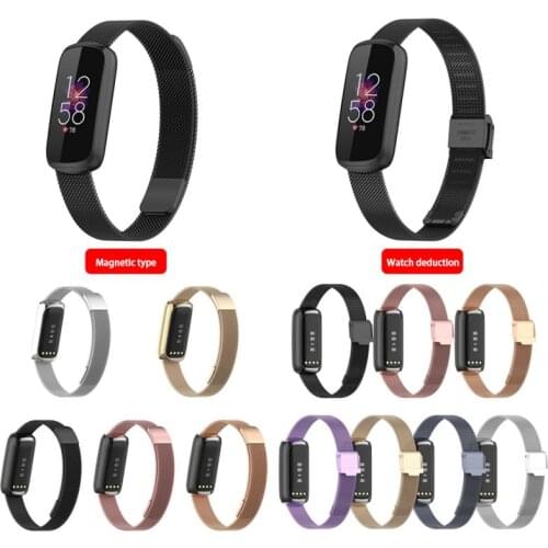 2021 Mesh Band For Fitbit Luxe Stainless Steel Watch Strap Loop Replacement Strap For Fitbit Luxe Wrist Band Smart Accessories