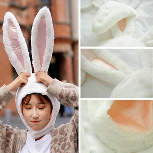 Cosplay Rabbit Photo Props Costume Bunny Hood Earflap Hat Women Girl Dresses Party Funny Plush Rabbit Ears Style Earflap Cap
