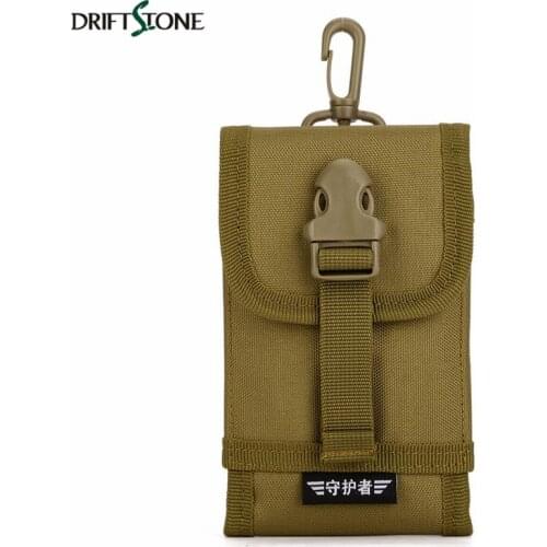 MOLLE System Pouch Cell Phone Bag D-ring Holder Drawstring Sport Bag Climbing Bags Army Travel Hiking Tactical Wallet EDC Bag