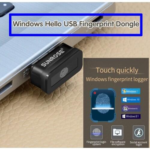 SUNROSE USB fingerprint reader Win10 laptop fingerprint identification Windows Hello encryption