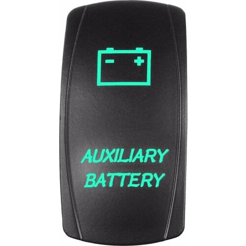 AUXILIARY BATTERY Car MARINE ROCKER SWITCH DC 12V-24V Toggle SWITCH LED Light Laser 12V 20A 5 Pins ON-OFF Switch for Car Boat