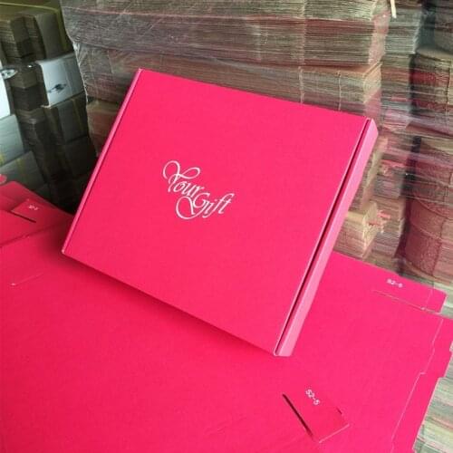 Top-grade red red kraft paper box 9 sizes can be choose, S5-S8,S12,packing clothes box, good mail box gift boxes for shop