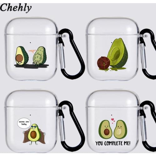 Funny Avocado Case for Apple Airpods 1 2 3 Pro Shockproof Bluetooth Wireless Headphone Earphone Protection Soft Silicone Cover