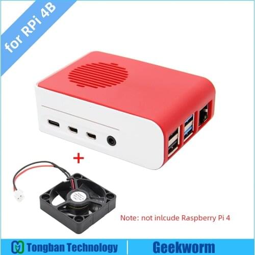 Raspberry Pi 4 Model B Protective ABS Case/Box with DC 5V 4010 Heat Dissaption Cooling Fan for Raspberry Pi 4B/ Pi 4B Only