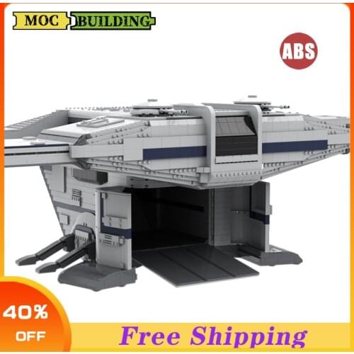 Space wars series Starship C-9979 landing craft MOC Building block assembled toys Kid DIY Spaceship war Model Bricks sets Gift