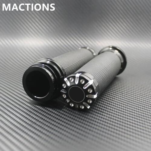 1Pair Aluminum Handlebar Hand Grips Motorcycle Parts For Harley Electronic Model