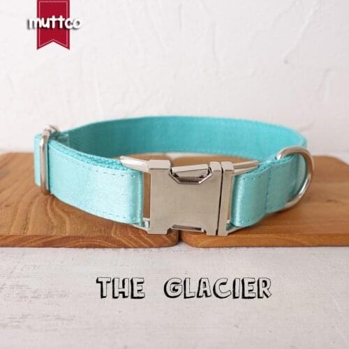 10pcs/loMUTTCO beautiful pet dog ID tag collar leash THE GLACIER self-design adjustable puppy nameplate collar 5 sizes UDC116