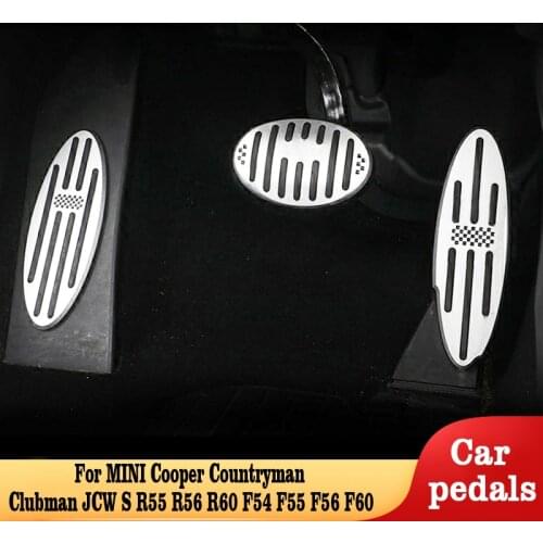 Car Accelerator Fuel Brake Foot Rest Pedal Pad For MINI Cooper Countryman Clubman JCW S R55 R56 R60 F54 F55 F56 F60 Accessories