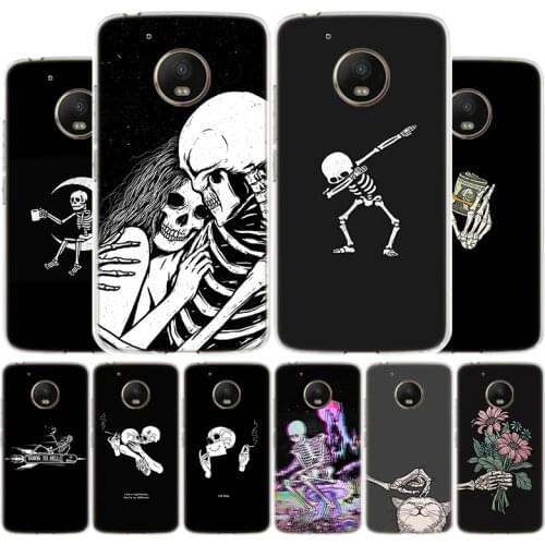 Skeletoff skeleton after life Phone Case For Motorola Moto G9 G8 G7 G6 G5 E6 E5 Plus Play Power + One Action Macro Cover Coque S