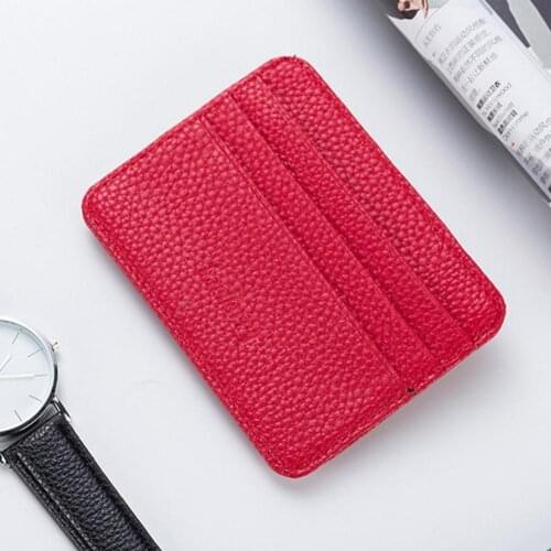 Unisex Leather Credit Card Case Mini Id Card Holder Coin Cardholder Wallet Man Small With Women Purse Purse Slim Business P M5D6