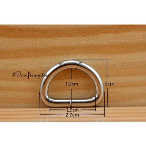 D ring d-rings purse ring Webbing Strapping metal nickel 19mm 3/4 inch 14pcs D71