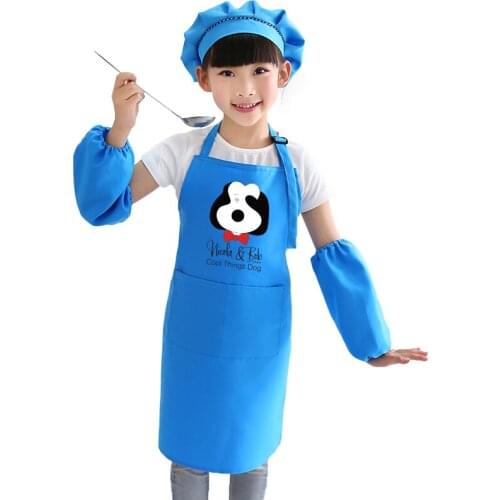 The same paragraph childrens apron kindergarten dining painting baking adjustable hanging neck sleeveless anti-fouling apron