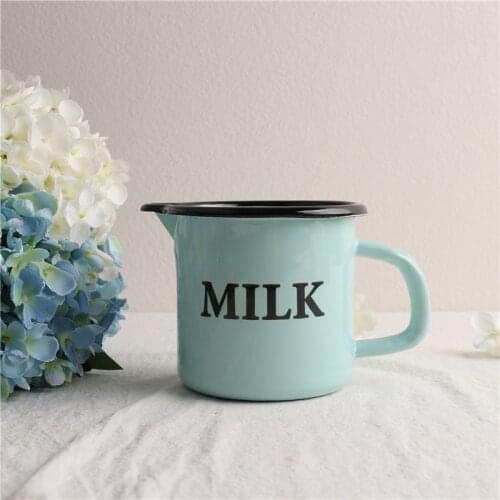 Exported to Finland Milk Cup Coffee Cup Home Breakfast Soybean Milk Cup Vintage Enamel Cooking Cup