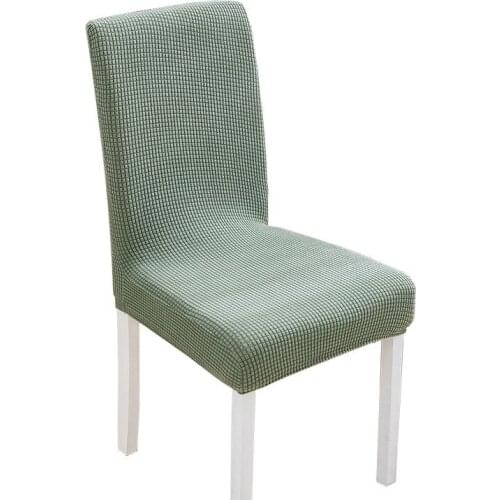 Elastic Chair Cover with Back Home Hotel Restaurant Dining Room Decor Universal Seat Fabric Covers for Chairs for Kitchen Grey
