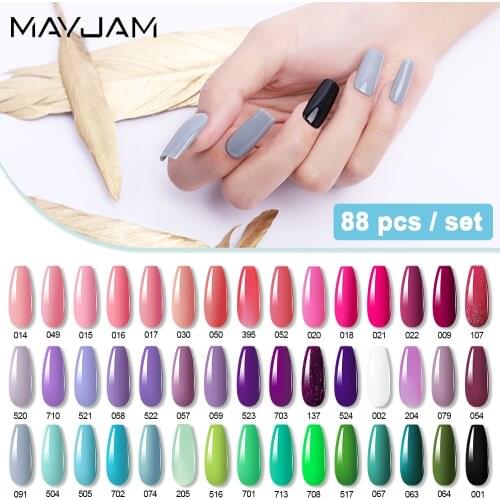 8ml Gel Nail Polish 88 Colors Set Nails Semi Permanent Varnish Art Design Soak Off UV LED Gel Nail Supplies For Professionals