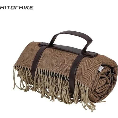 Hitorhike wholesale new arrival outdoor portable waterproof tassel blanket camping picnic mats