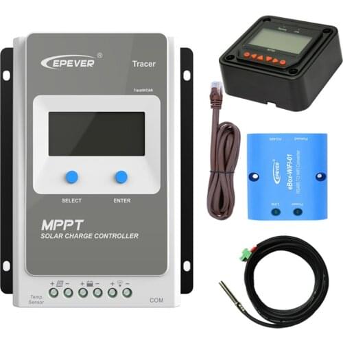 EPEVER MPPT Solar 12V 24V controller battery charger solar power bank Tracer3210AN 4210AN 2210AN 1210AN Temp sensor wifi BOX