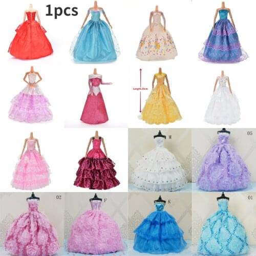 2021 New Elegant Multi Layers Wedding Lace Dress For Doll Luxury Floral Doll Dress Clothes Clothing Dolls Hat Accessories