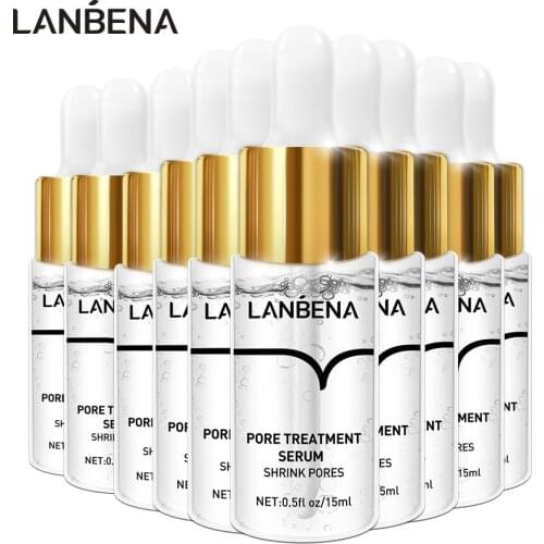 LANBENA Pore Treatment Serum Essence Shrink Pores Relieve Dryness Oil Control Firming Hydration Repairing Smooth Skin Care 10Pcs