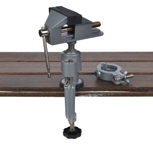 Multifunctional Aluminium Alloy Swivel Bench Vise Clamp 360 Degree Rotating Table Vise Electric Drill Stand Rotating Tools