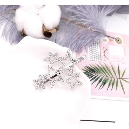 Fashion Star Hairpin For Women Snowflake Hair Clip Women Girls Hair Pin Jewelry Hair Accessories Christmas Gift