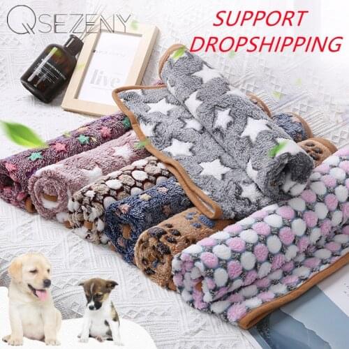 Soft and Fluffy High Quality Fluffy Cute Star Printing Pet Mat Warm and Comfortable Pet Blanket for Dogs and Cats Pet Supplies