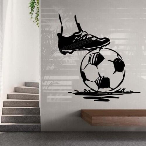 Football Wall Sticker Soccer Footballer decal Goal Fans Ball Match Stadium Teamplay Wall Decal Room Decor Vinyl Sticker B193