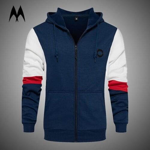 Autumn Winter Men Patchwork Cardigan Jacket Casual Sweatshirt 2021 Mens New Fashion Trend Hoodie Street Plus Size Loose Top