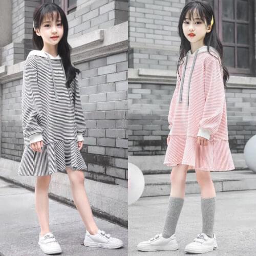 Sweater Dresses for Kids Hooded Dress Girl 3 4 5 6 7 8 9 10 11 12 13 14 years