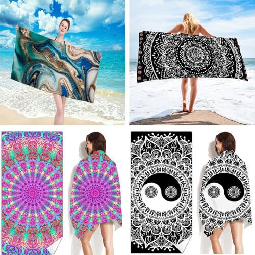 Bohemia Print No Sand Free Quick Dry Beach Towel Surf Poncho Microfiber Bath Summer Swimming Fitness Yoga Bath Towels for Women