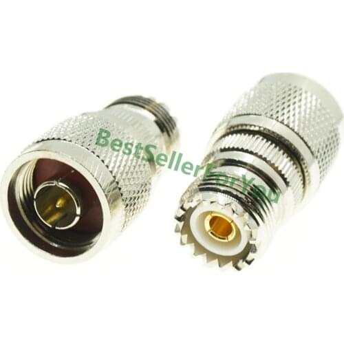 RF Adapter N Male to UHF Female SO239 Female Straight Coax RF Radio Connector