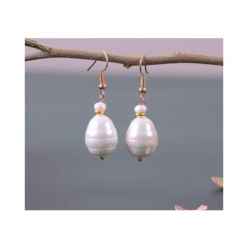 925 real natural seawater pearl earring natural pearl earrings retro temperament elegant ear earrings