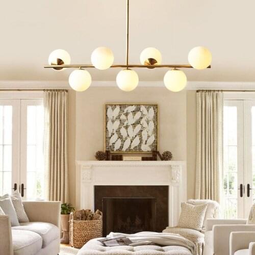 Nordic Modern Minimalist Living Room Dining Room Study Bedroom Office Front Desk Magic Bean Molecular Chandelier Lamps