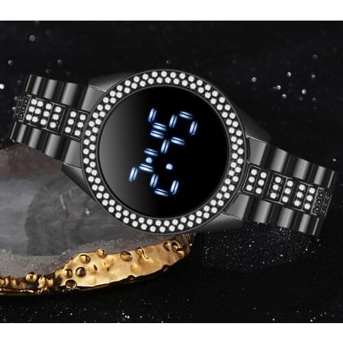 Steel Belt LED Women Watch The New Movement Trend Personality Digital Wristwatches