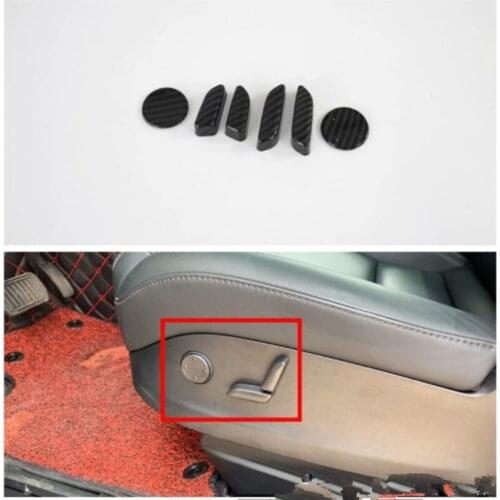 Carbon Fiber Style ABS Car Seat Adjust Button Cover Trim Fit For Tesla MODEL X S 2019
