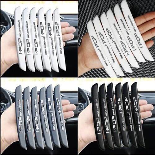 Easy to 6 Pcs Auto Car Door Edge Protection Guards Buffer Trim Molding Protection Strip Scratch Protector Car Door Crash Bar