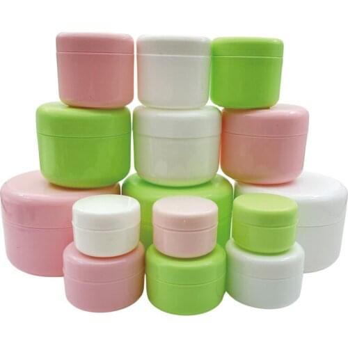 10 X 10g 20g 30g 50g 100g Plastic Empty Makeup Jar Refillable Sample Bottle Travel Face Cream Lotion Cosmetic Container Mini Pot