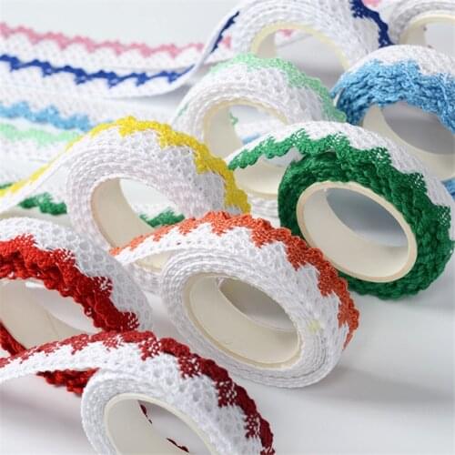 2Pcs 2Yards Fabrics Lace Trim Stickers Wedding Party Decor Lace Ribbon Adhesive Tape DIY Crafts Scrapbooking Supplies Lace Tape