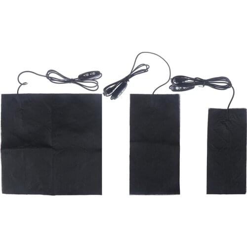 3 Styles USB Heating Film Electric Winter Heat Fever Mat 5V Carbon Fiber Pad Hand Warmer for Waist Cushion with switch