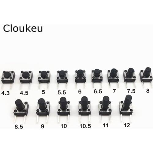 50Pcs 6*6*6MM Side 2Pin Side press Touch switch 6x6x6 Micro button switch