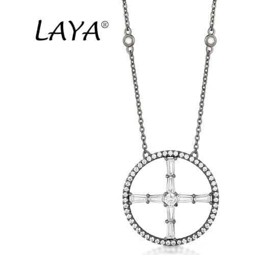 925 Sterling Silver Fashion New Style High Quality Zircon Cross Necklace For Womens Birthday Party Luxury Classic Jewelry Gift