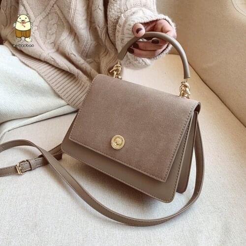Beibaobao 2021 Womens Designer Handbag Small Shoulder Bag Vintage Square bag Fashion New high quality Matte PU leather