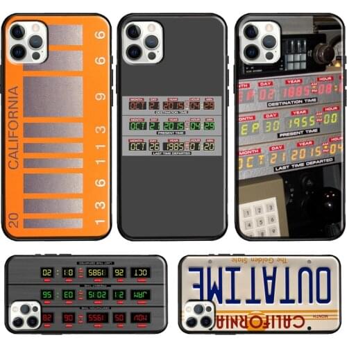 Back To The Future DeLorean License OUTATIME For iPhone 11 12 Pro Max mini Case For iPhone XR X XS Max SE 2020 6S 7 8 Plus Coque