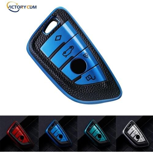 Key Case Cover for BMW X1 X3 X5 X6 F15 F16 E46 E70 E39 F10 F30 G30 Remote keychain TPU PU Fob Bag