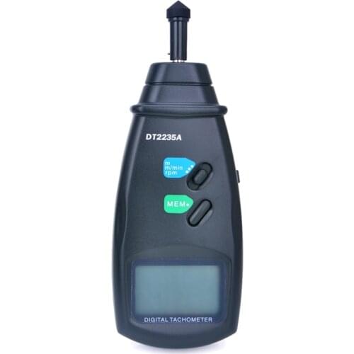 Digital Contact Tachometer 0.5 to 19999RPM LCD Auto Range Electronic Speedometer RPM Meter Speed Measuring Instruments DT2235A