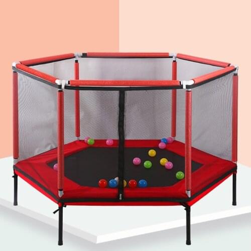Children Home Trampoline Reinforcement Design Parent-child Interactive Game Fitness Trampoline With Safety Nets Baby Care Fence