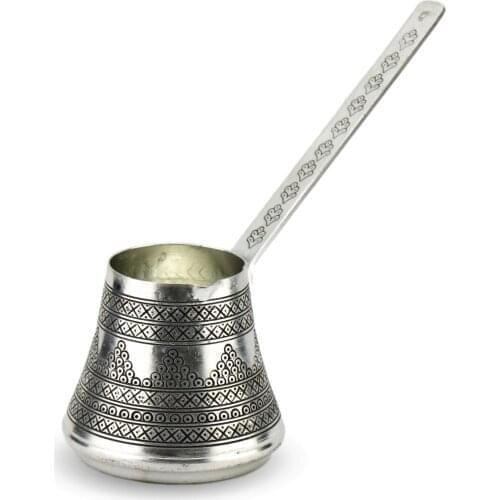 Grape Embossed Thick Copper Coffee Pot 5 Cup Turkish Coffee (533)